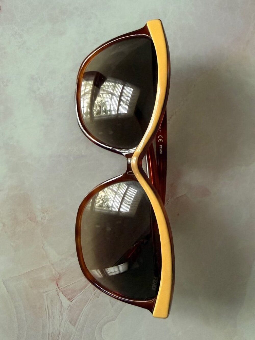 Fendi FS5287 Brown Sunglasses w/ Gold Trim & Case